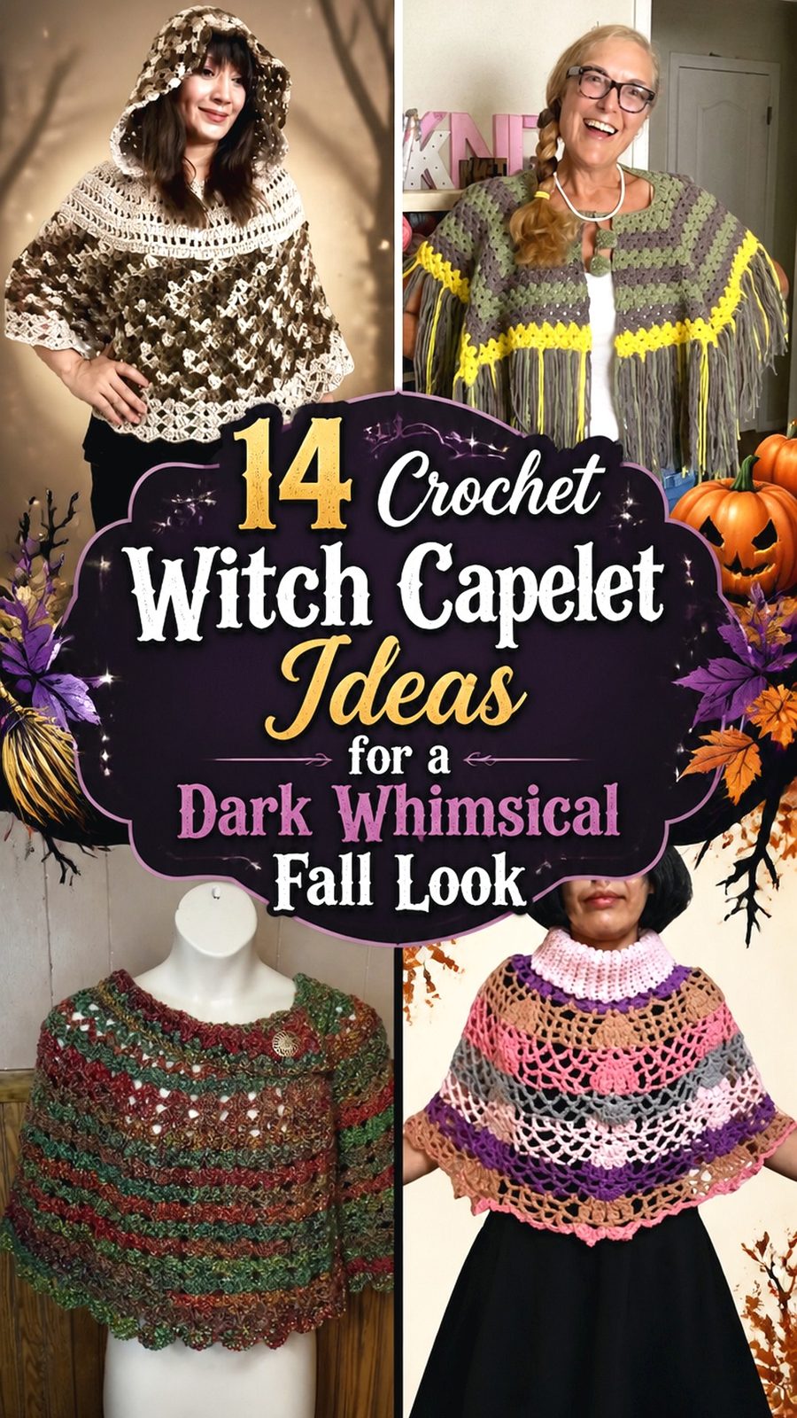 Crochet Witch Capelet Ideas for a Dark Whimsical Fall Look