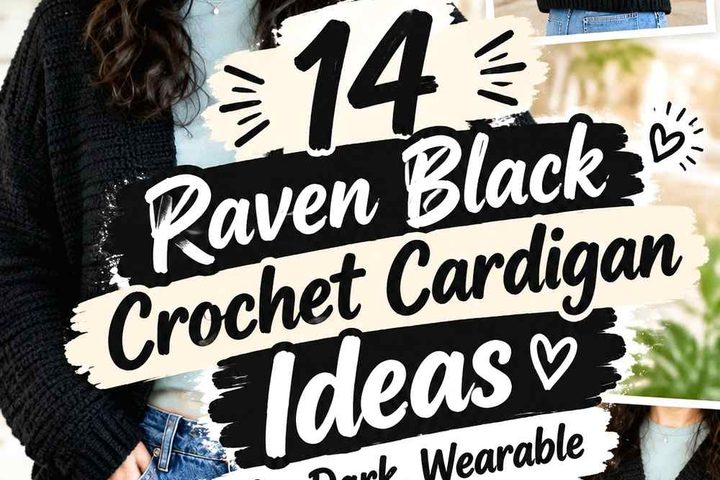 14 Raven Black Crochet Cardigan Ideas for Dark, Wearable Color Schemes