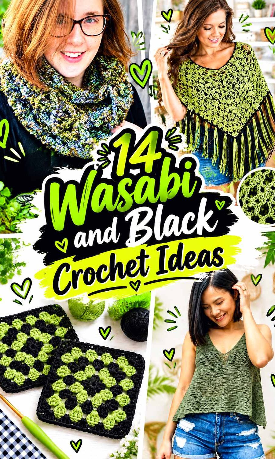 14 Wasabi and Black Crochet Ideas
