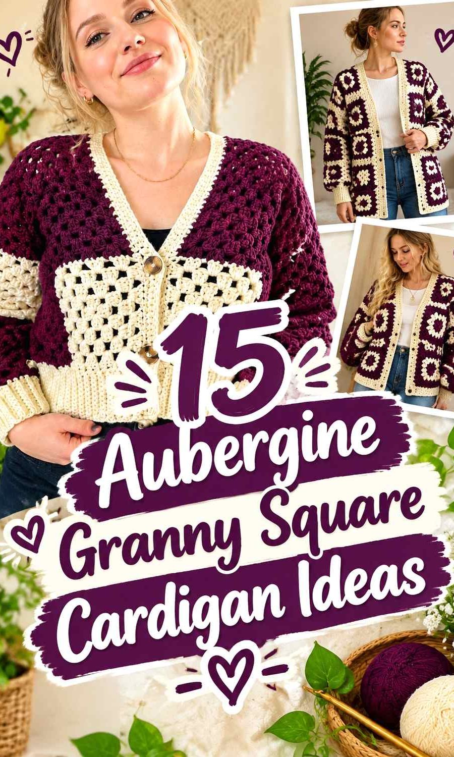 15 Aubergine Granny Square Cardigan Ideas