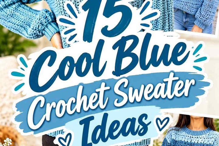 15 Cool Blue Crochet Sweater Ideas