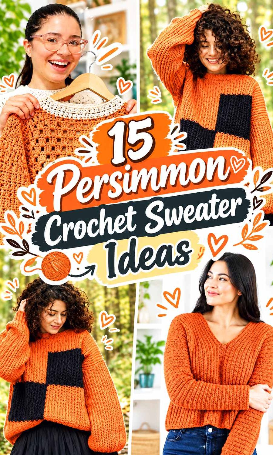 15 Persimmon Crochet Sweater Ideas