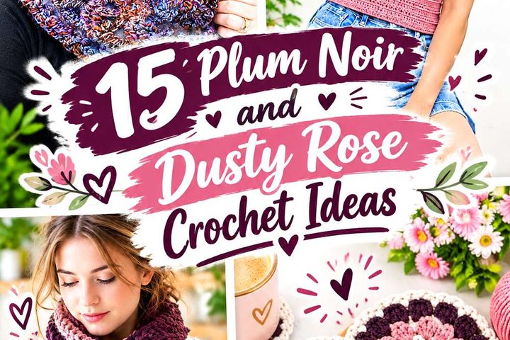 15 Plum Noir and Dusty Rose Crochet Ideas