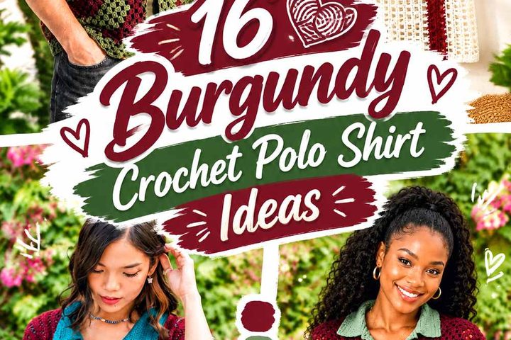 16 Burgundy Crochet Polo Shirt Ideas