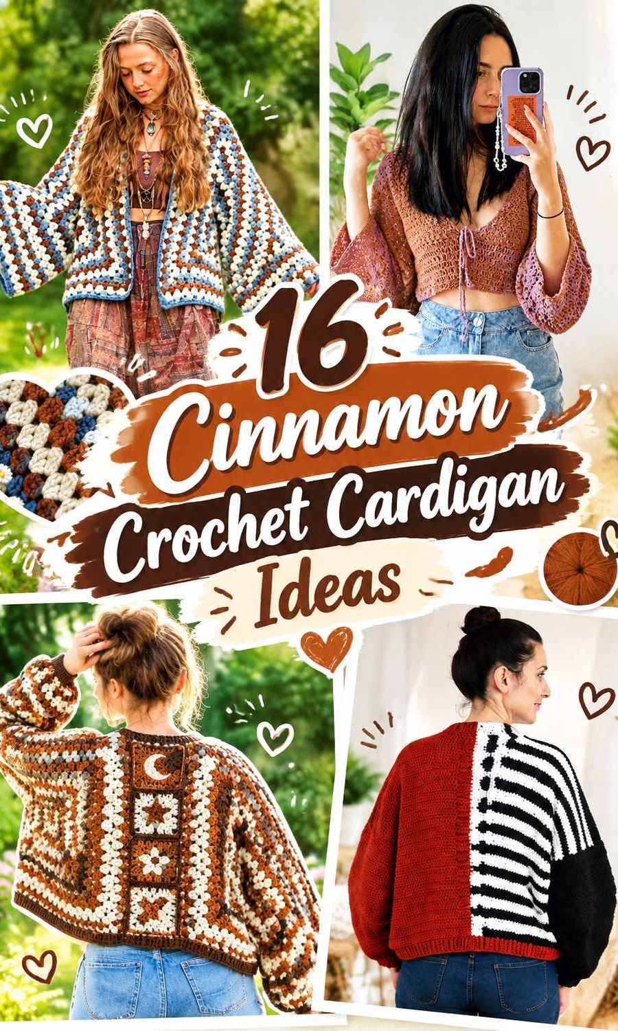 16 Cinnamon Crochet Cardigan Ideas
