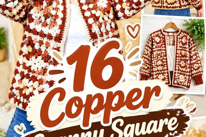 16 Copper Granny Square Cardigan Ideas