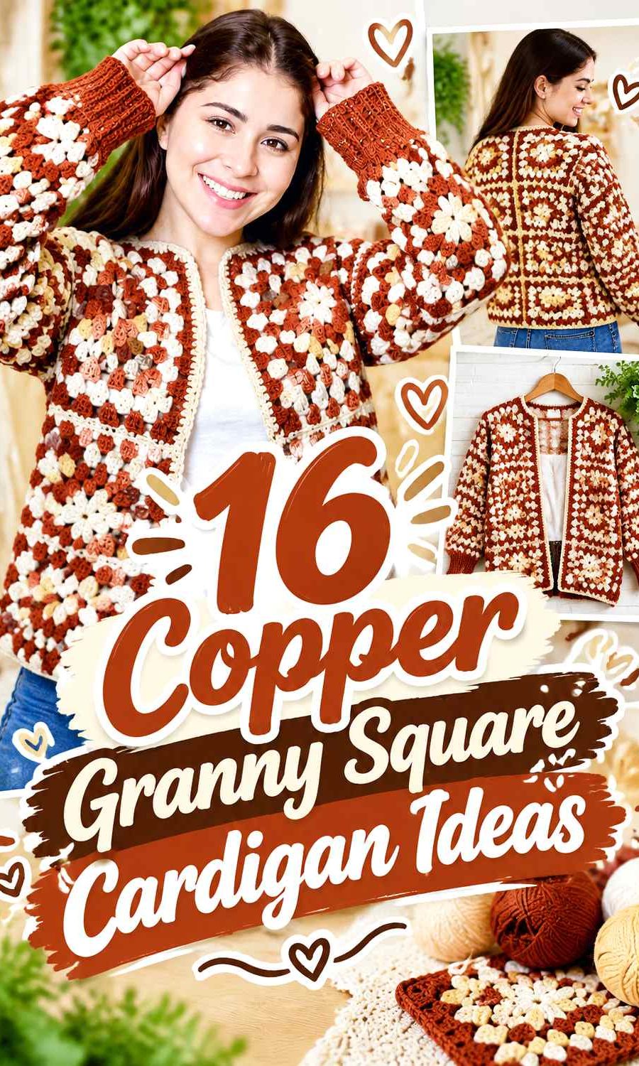 16 Copper Granny Square Cardigan Ideas