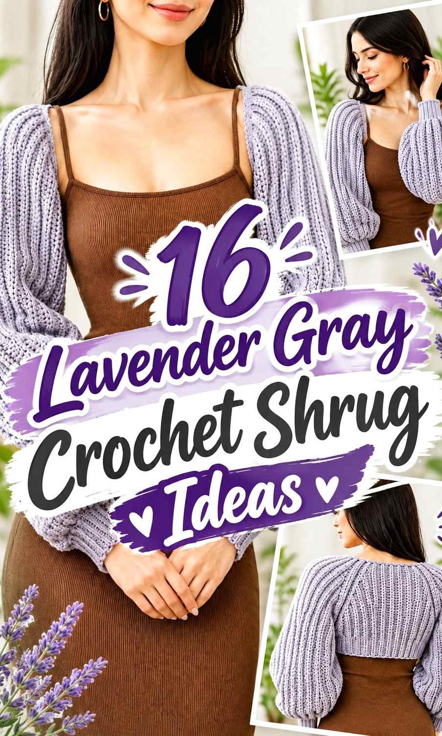 16 Lavender Gray Crochet Shrug Ideas