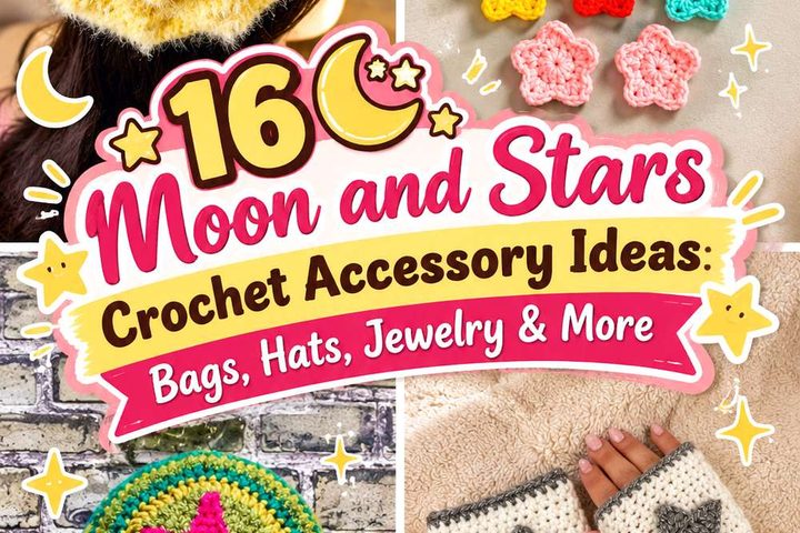 Moon and Stars Crochet Accessory Ideas: Bags, Hats, Jewelry & More