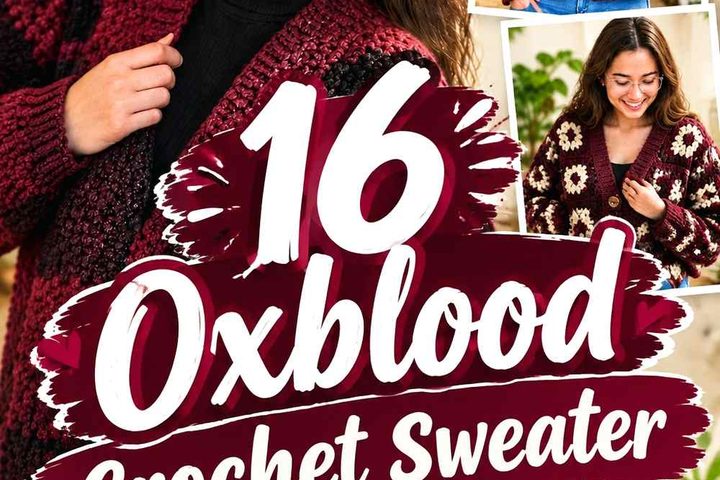 16 Oxblood Crochet Sweater Ideas