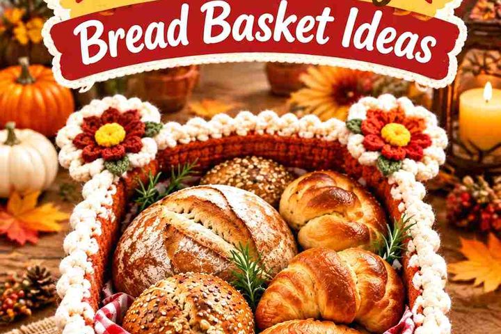 17 Amber Clay Crochet Thanksgiving Bread Basket Ideas