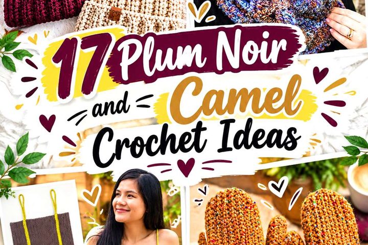 17 Plum Noir and Camel Crochet Ideas