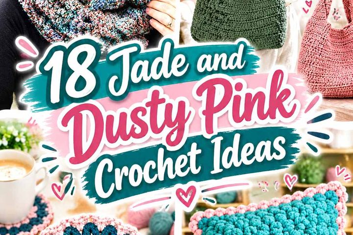 18 Jade and Dusty Pink Crochet Ideas