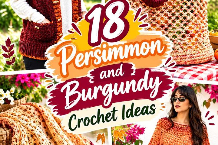 19 Persimmon and Burgundy Crochet Ideas