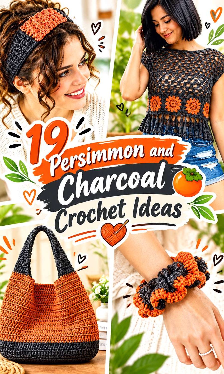 Persimmon and Charcoal Crochet Ideas