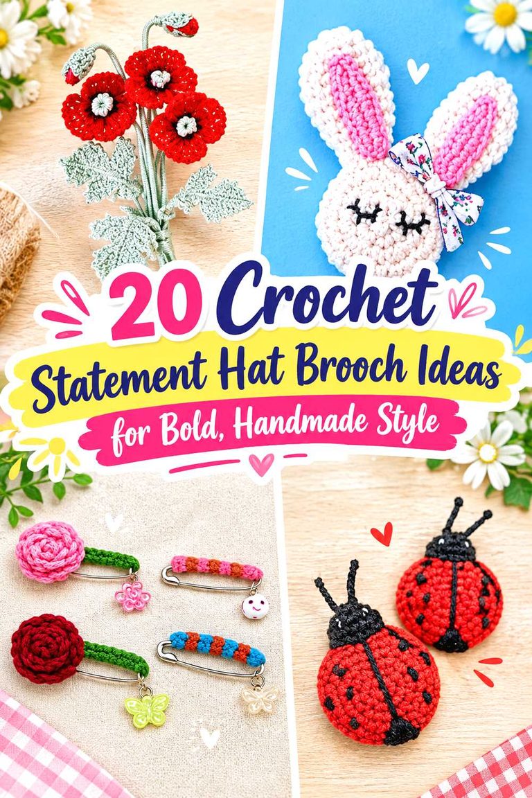 Crochet Statement Hat Brooch Ideas for Bold, Handmade Style