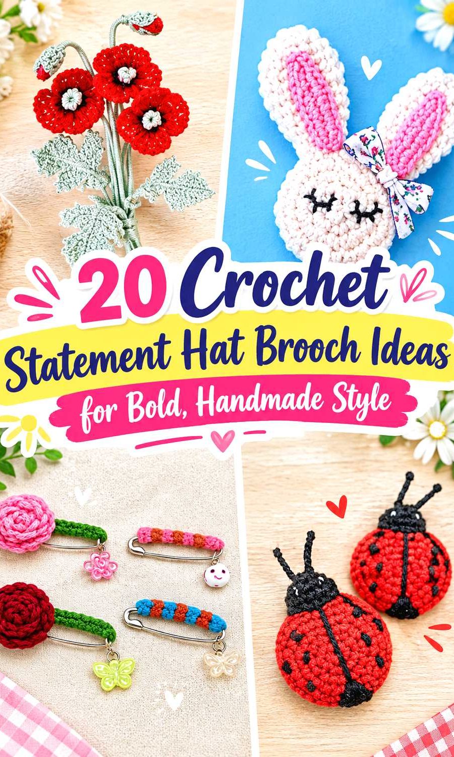 Crochet Statement Hat Brooch Ideas for Bold, Handmade Style