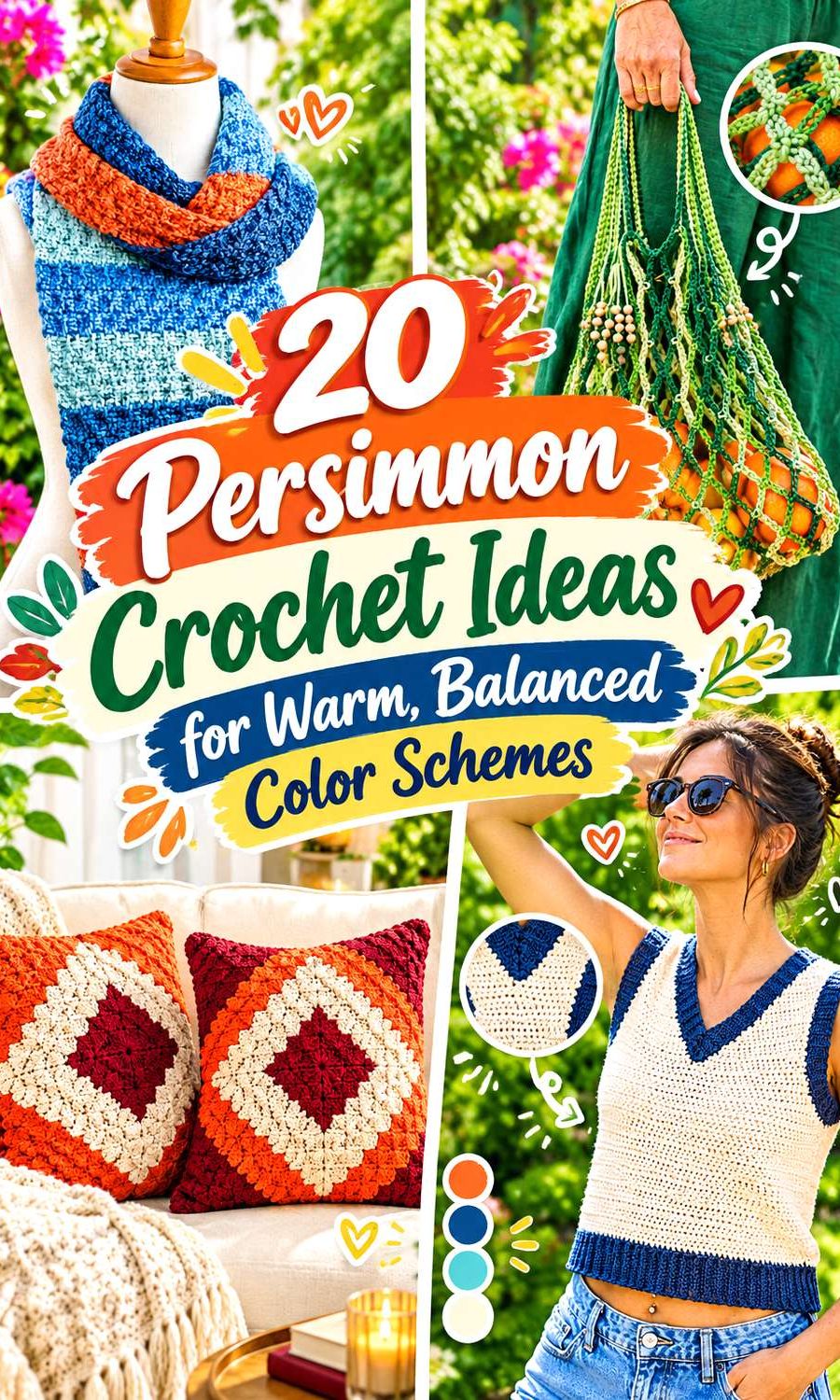 Persimmon Crochet Ideas for Warm, Balanced Color Schemes