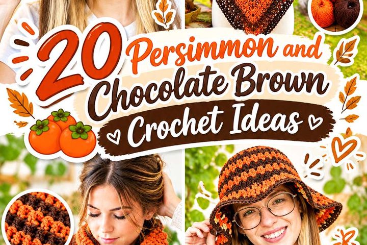 Persimmon and Chocolate Brown Crochet Ideas