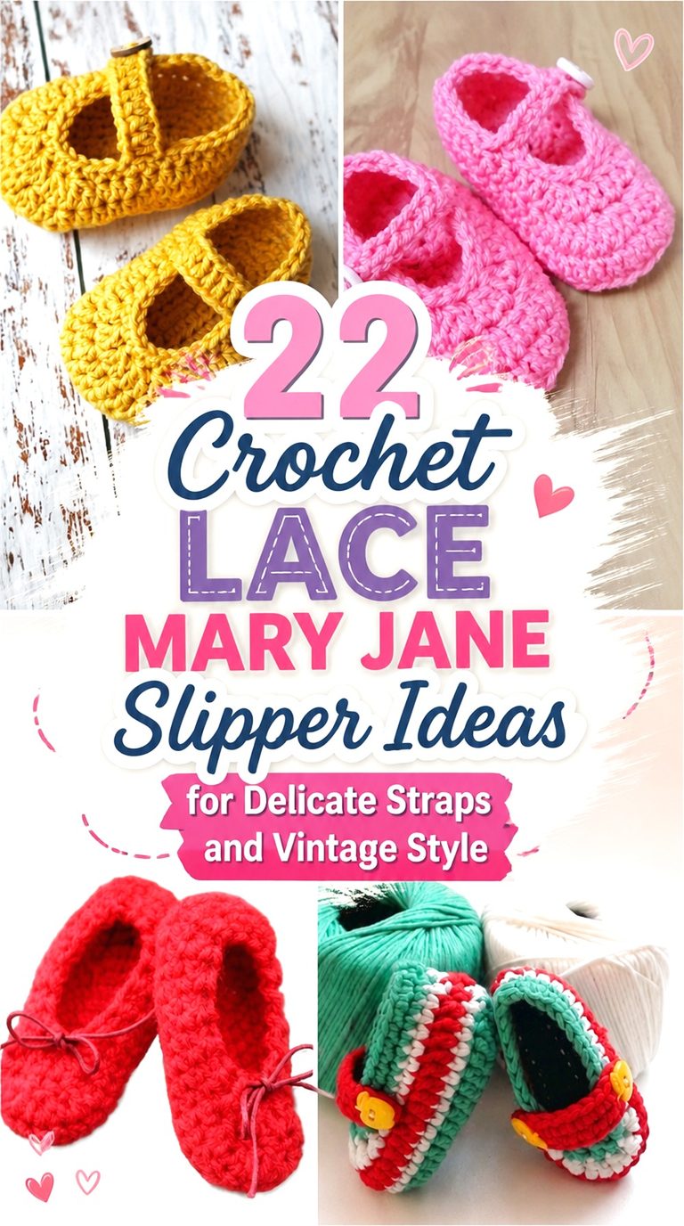 Crochet Lace Mary Jane Slipper Ideas for Delicate Straps and Vintage Style