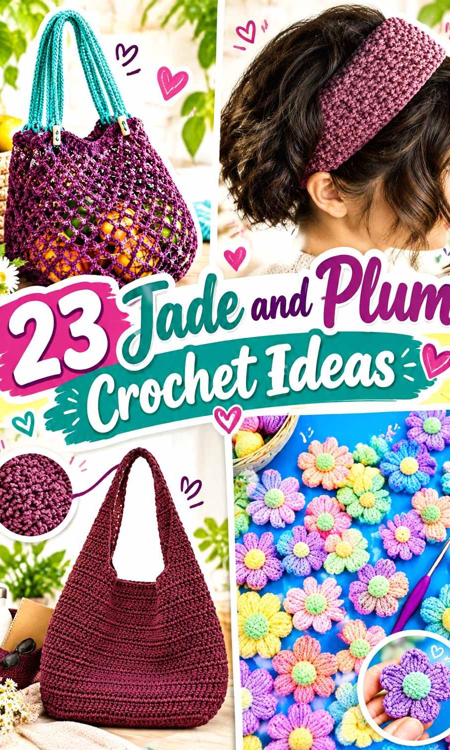 24 Jade and Plum Crochet Ideas