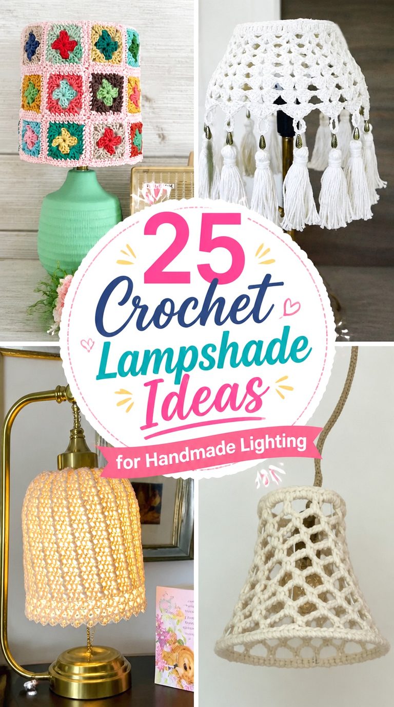 Crochet Lampshade Ideas for Handmade Lighting