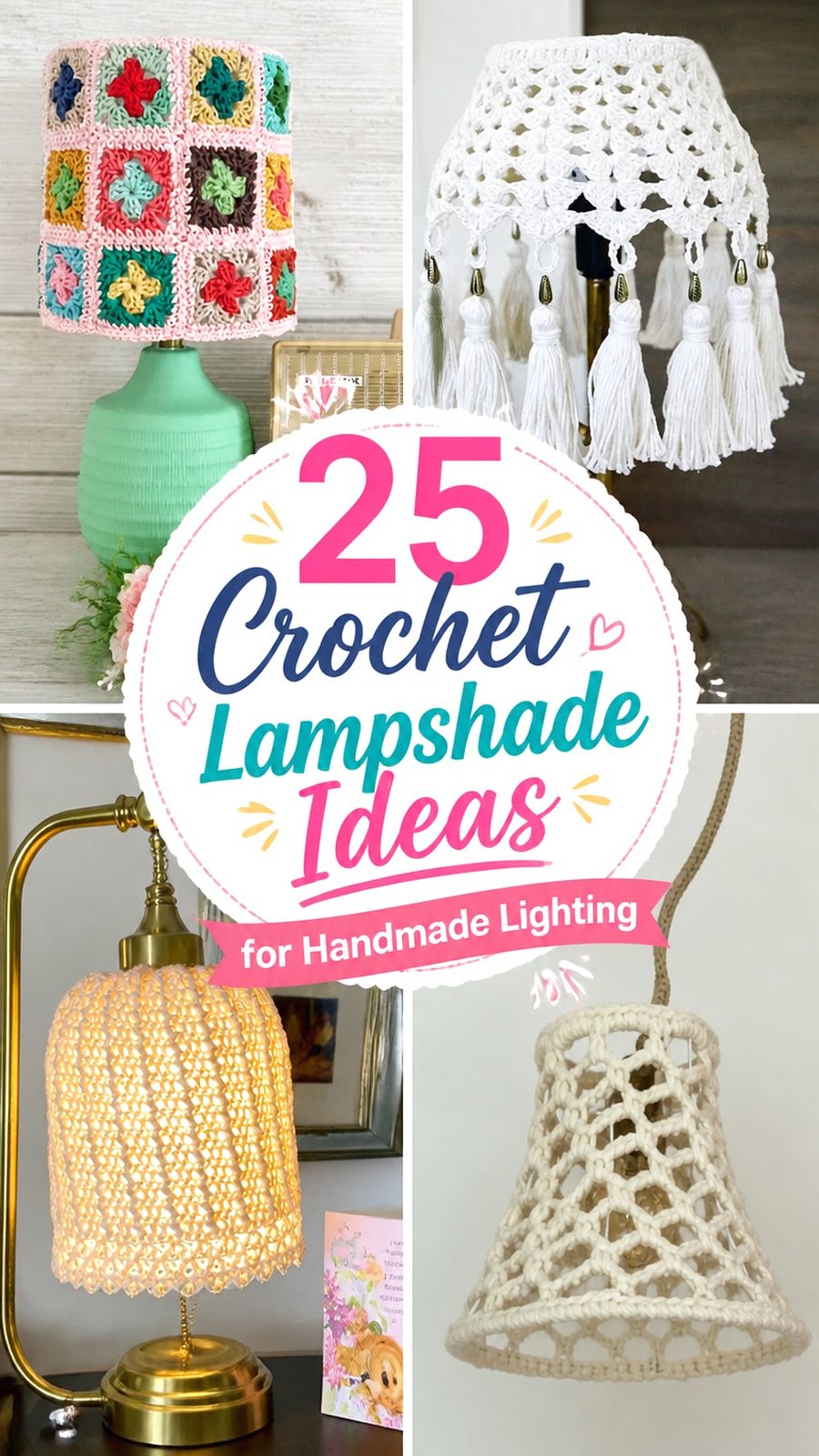 Crochet Lampshade Ideas for Handmade Lighting