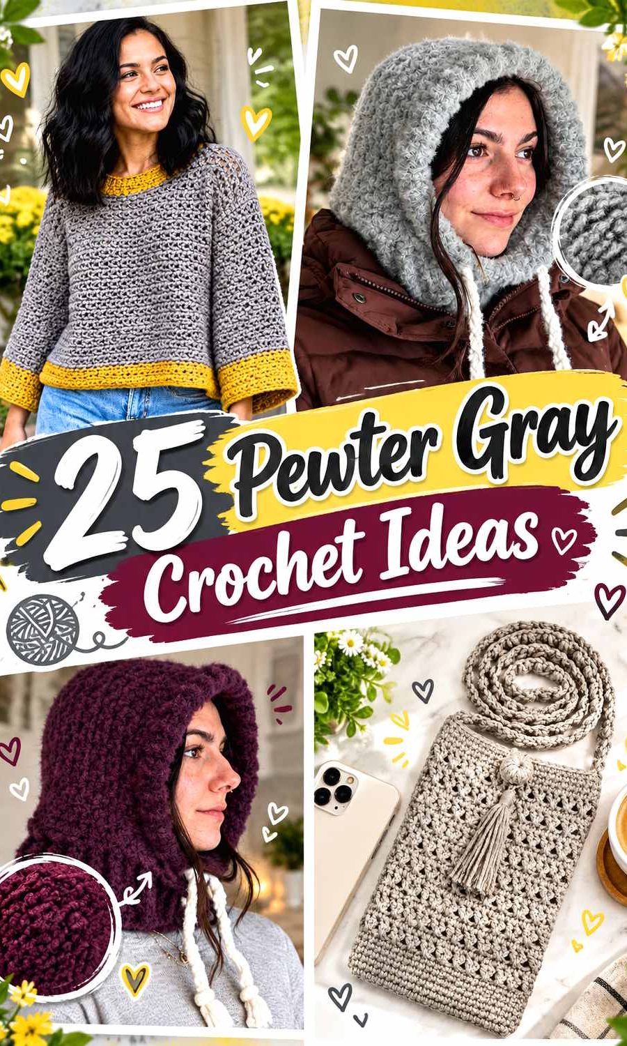 25 Pewter Gray Crochet Ideas