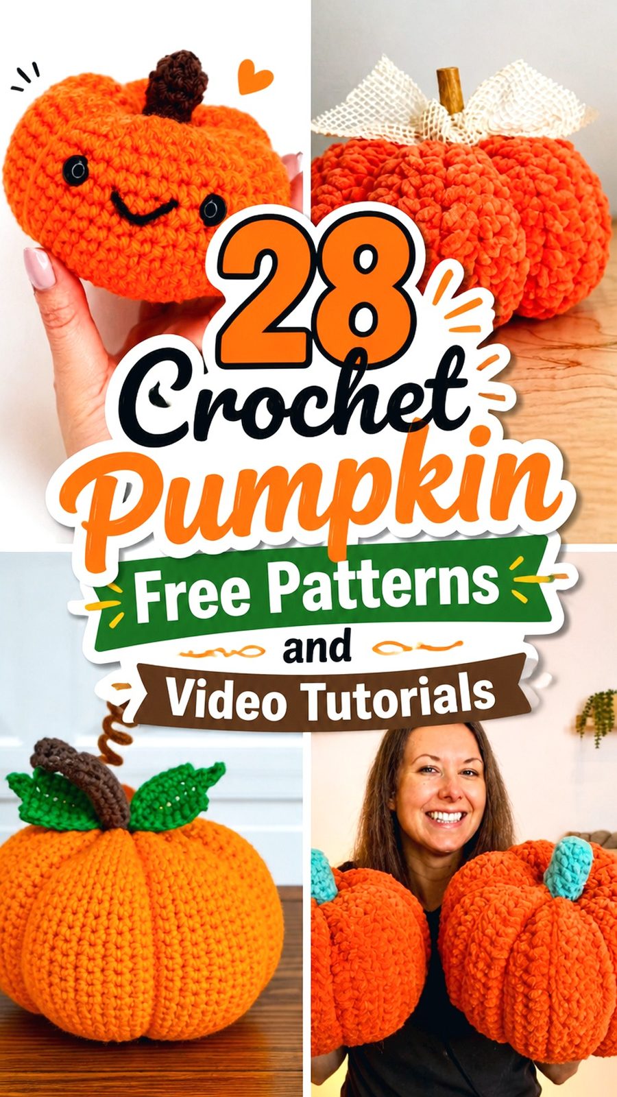 Crochet Pumpkin Free Patterns and Video Tutorials