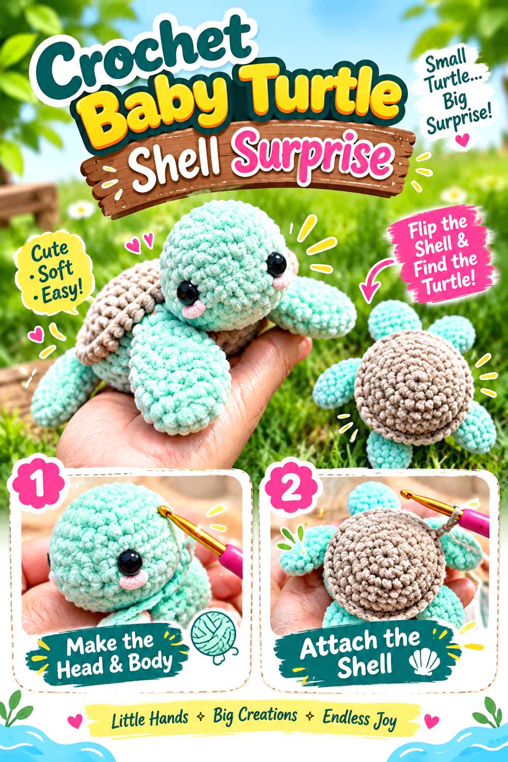 Crochet Baby Turtle Shell Surprise