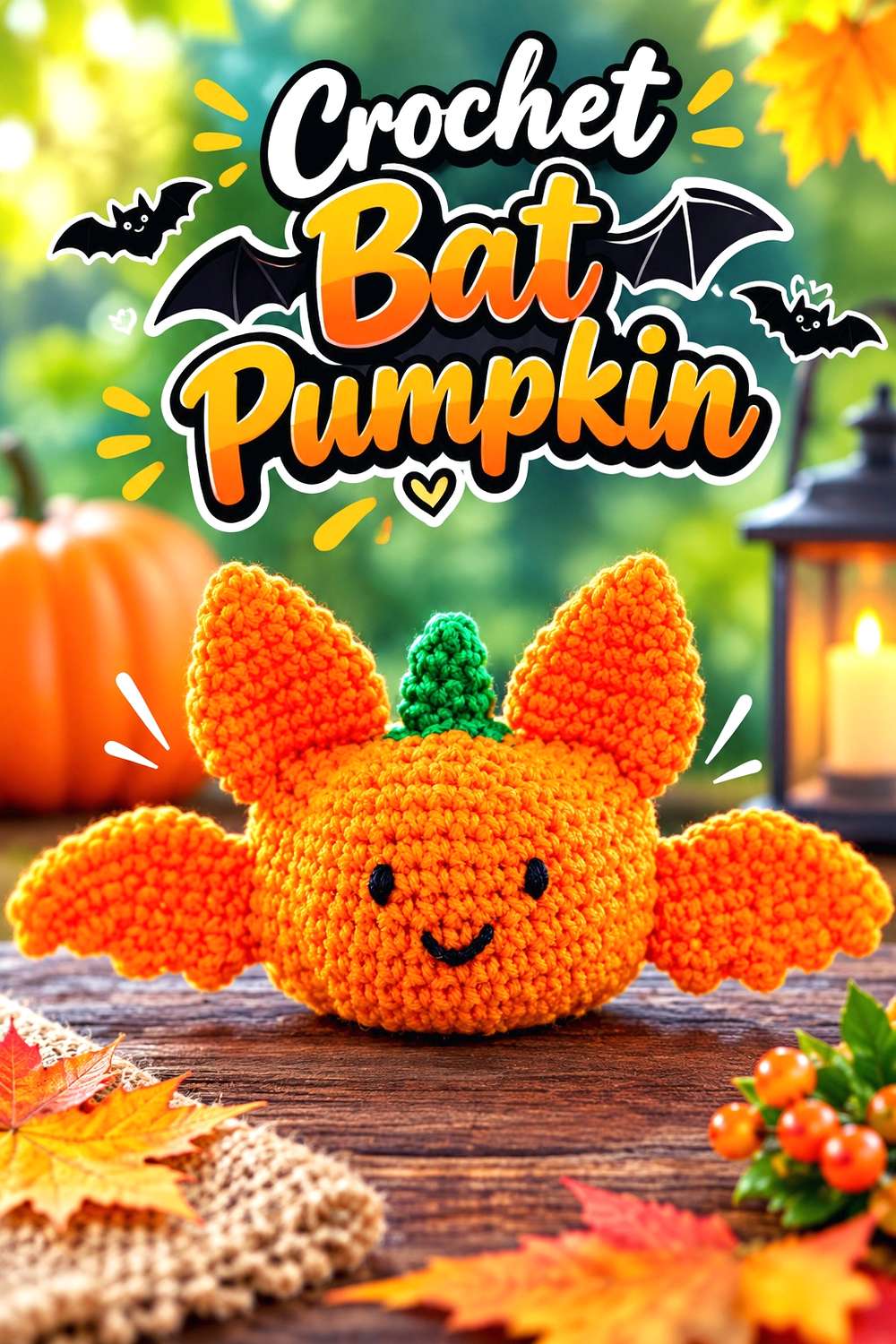 Crochet Bat Pumpkin