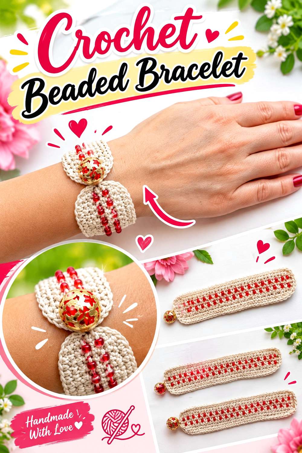 Crochet Beaded Bracelet