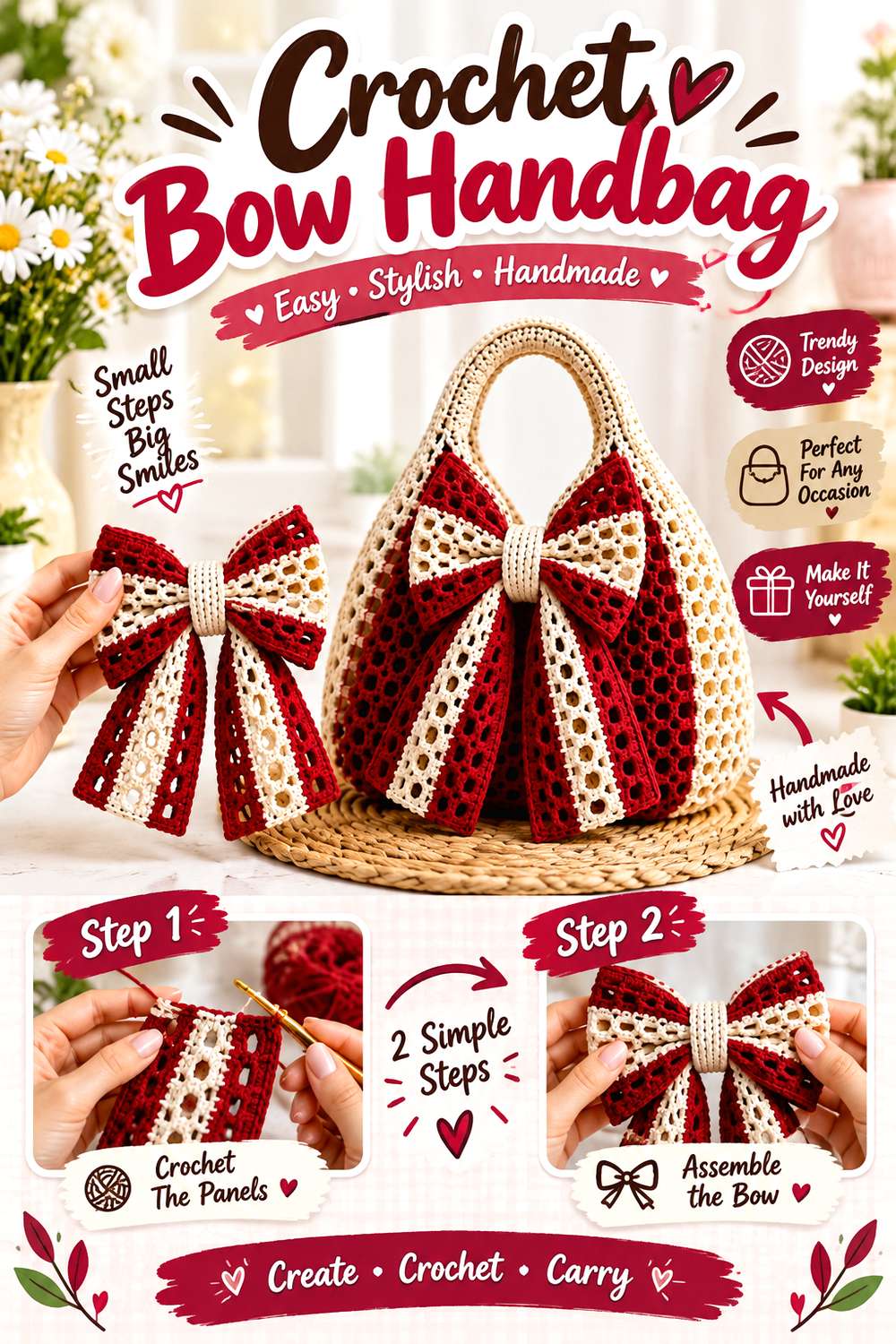 Crochet Bow Handbag