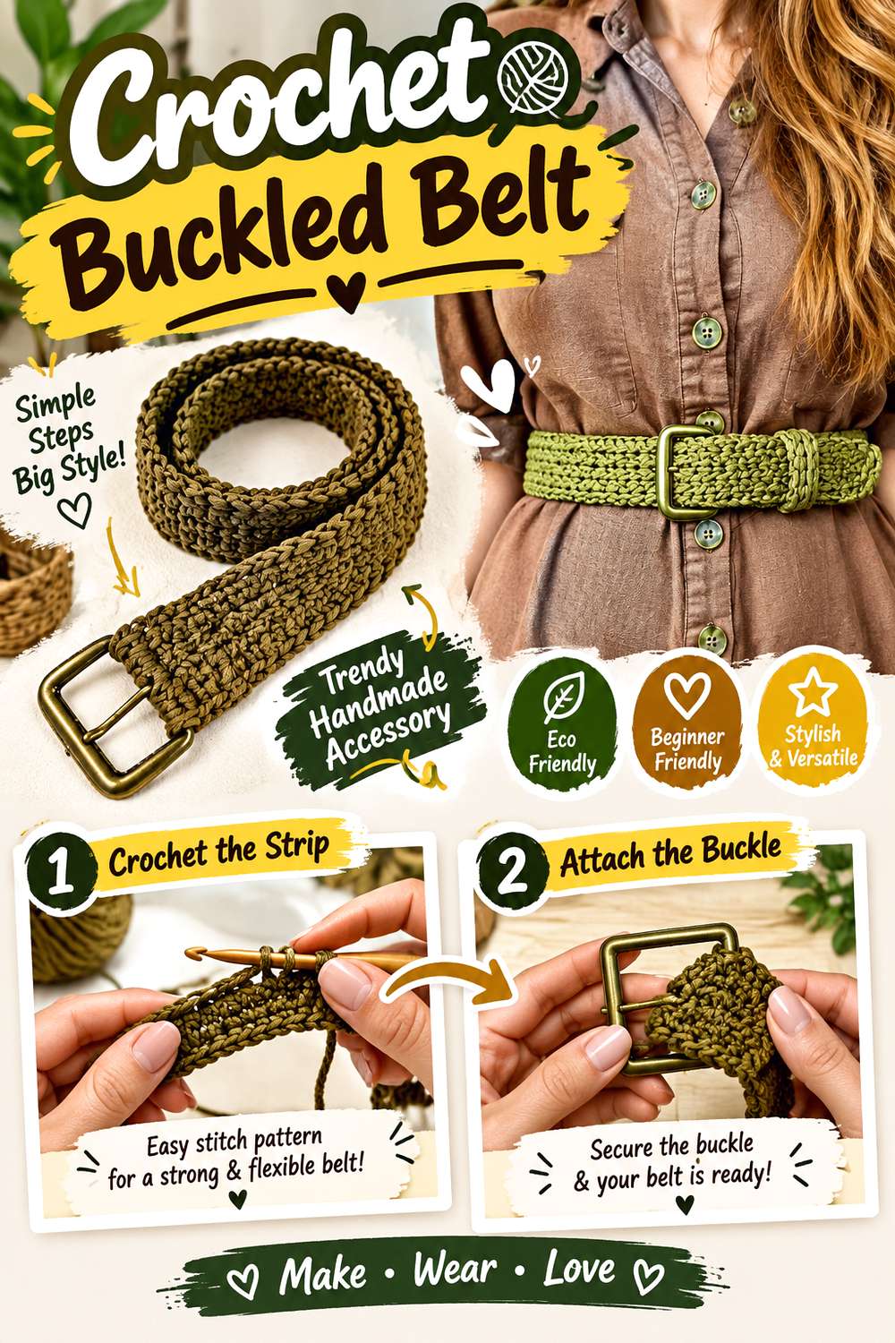Crochet Buckled Belt