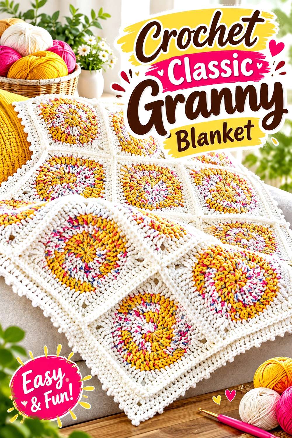 Crochet Classic Granny Blanket