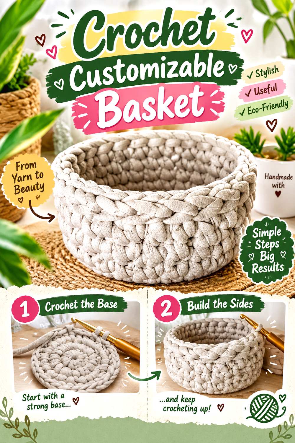 Crochet Customizable Basket