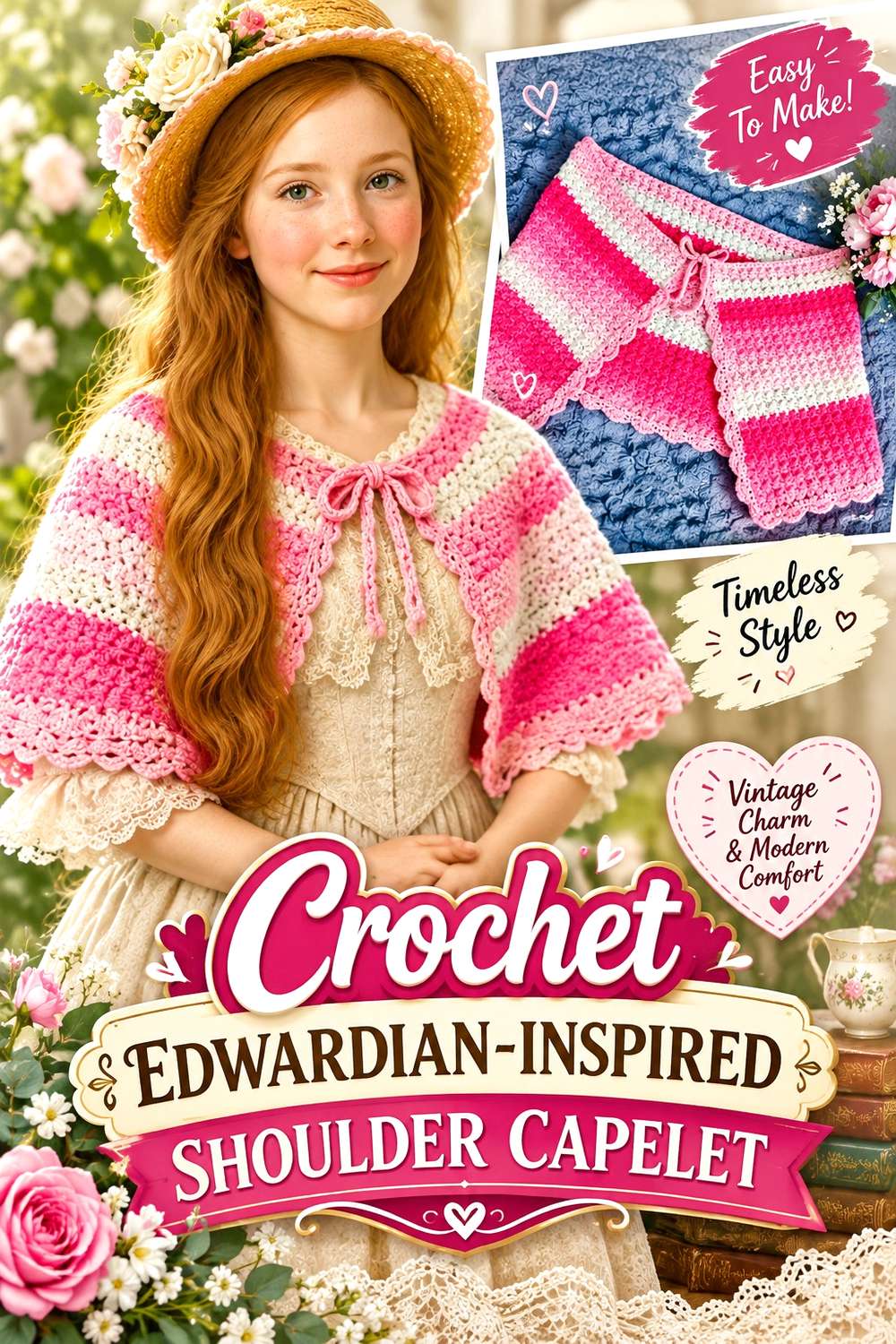 Crochet Edwardian-Inspired Shoulder Capelet
