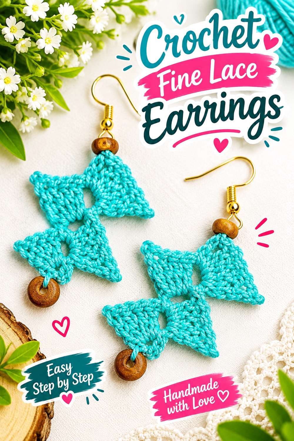 Crochet Fine Lace Earrings