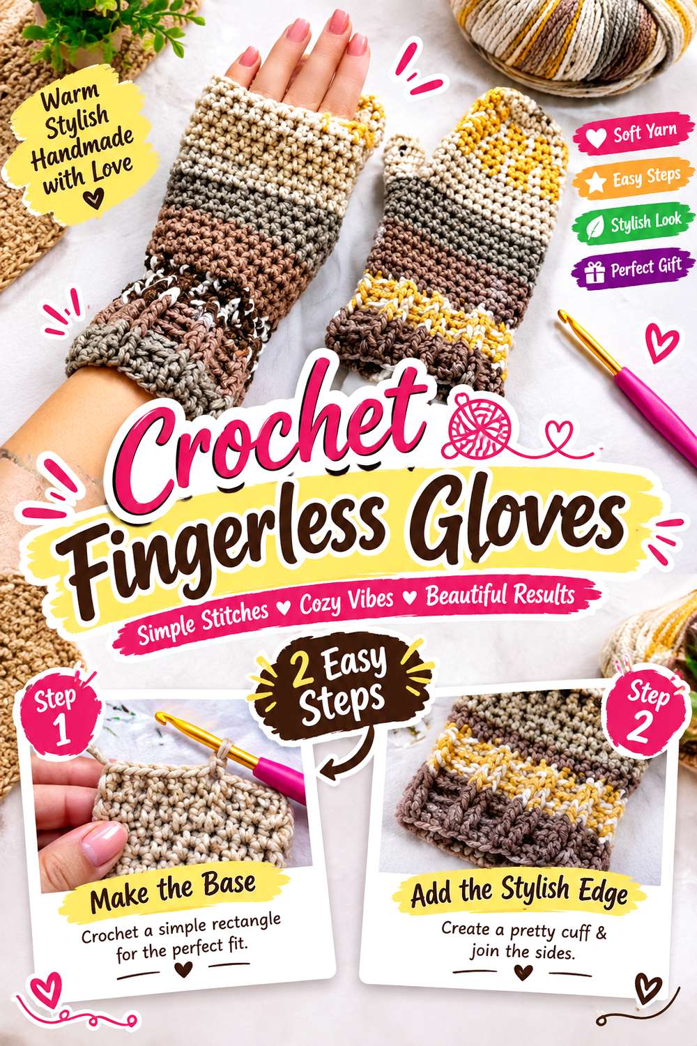Crochet Fingerless Gloves