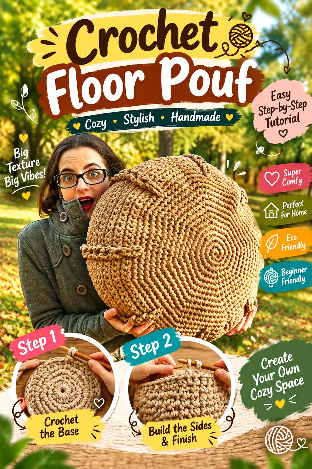 Crochet Floor Pouf