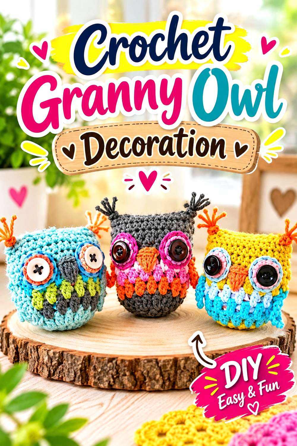 Crochet Granny Owl Decoration