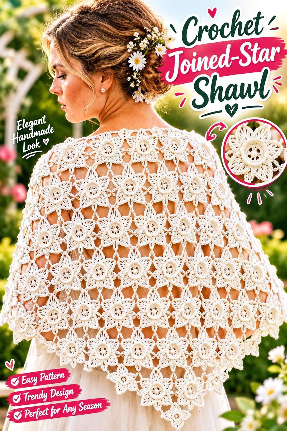 Crochet Joined-Star Shawl