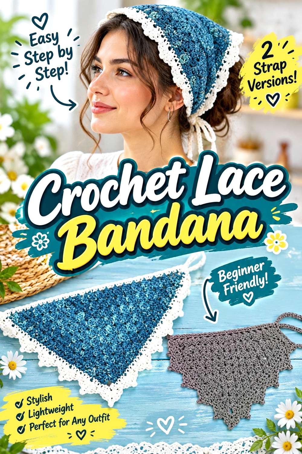 Crochet Lace Bandana