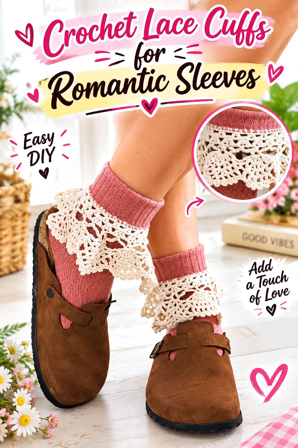 Crochet Lace Cuffs for Romantic Sleeves