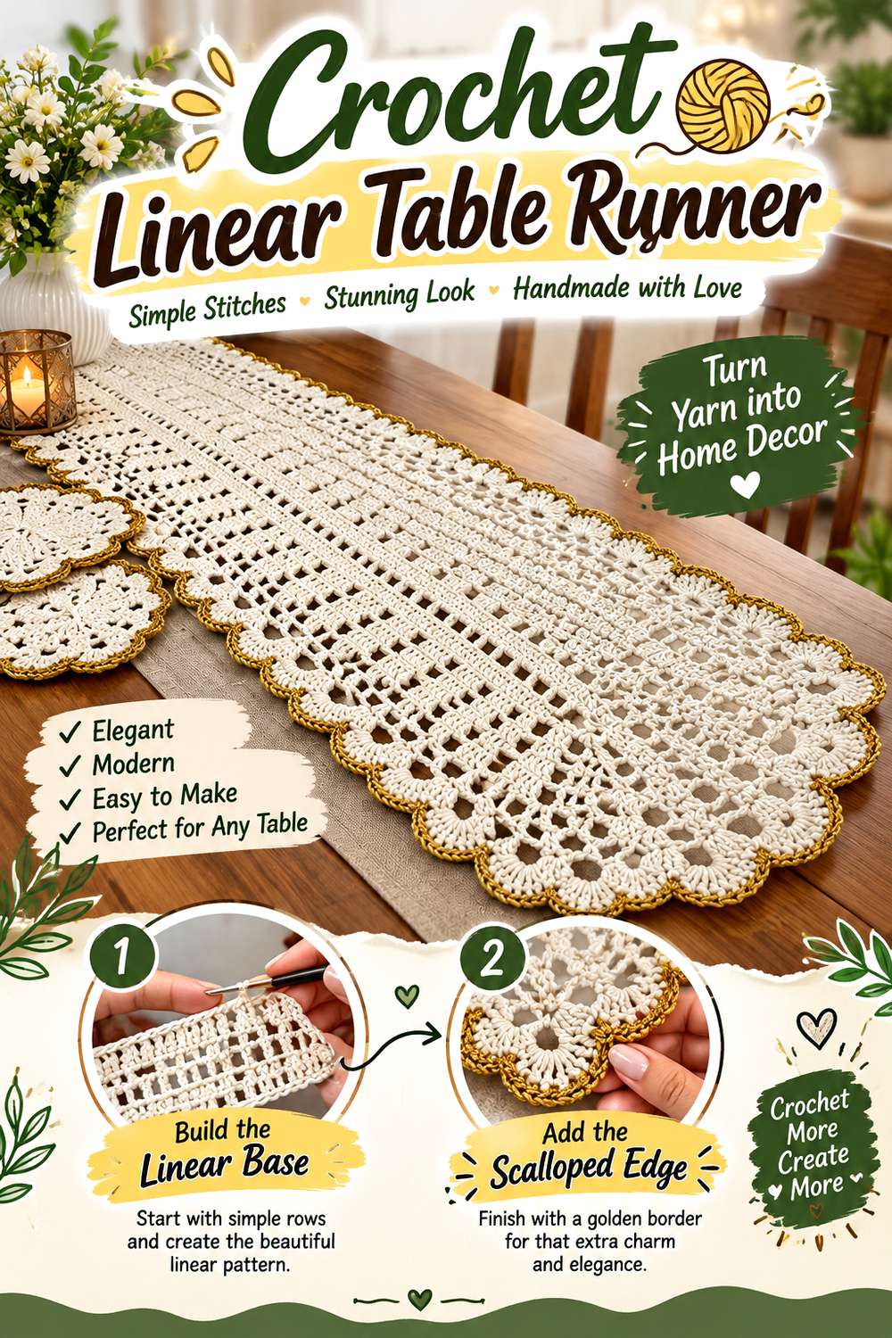 Crochet Linear Table Runner