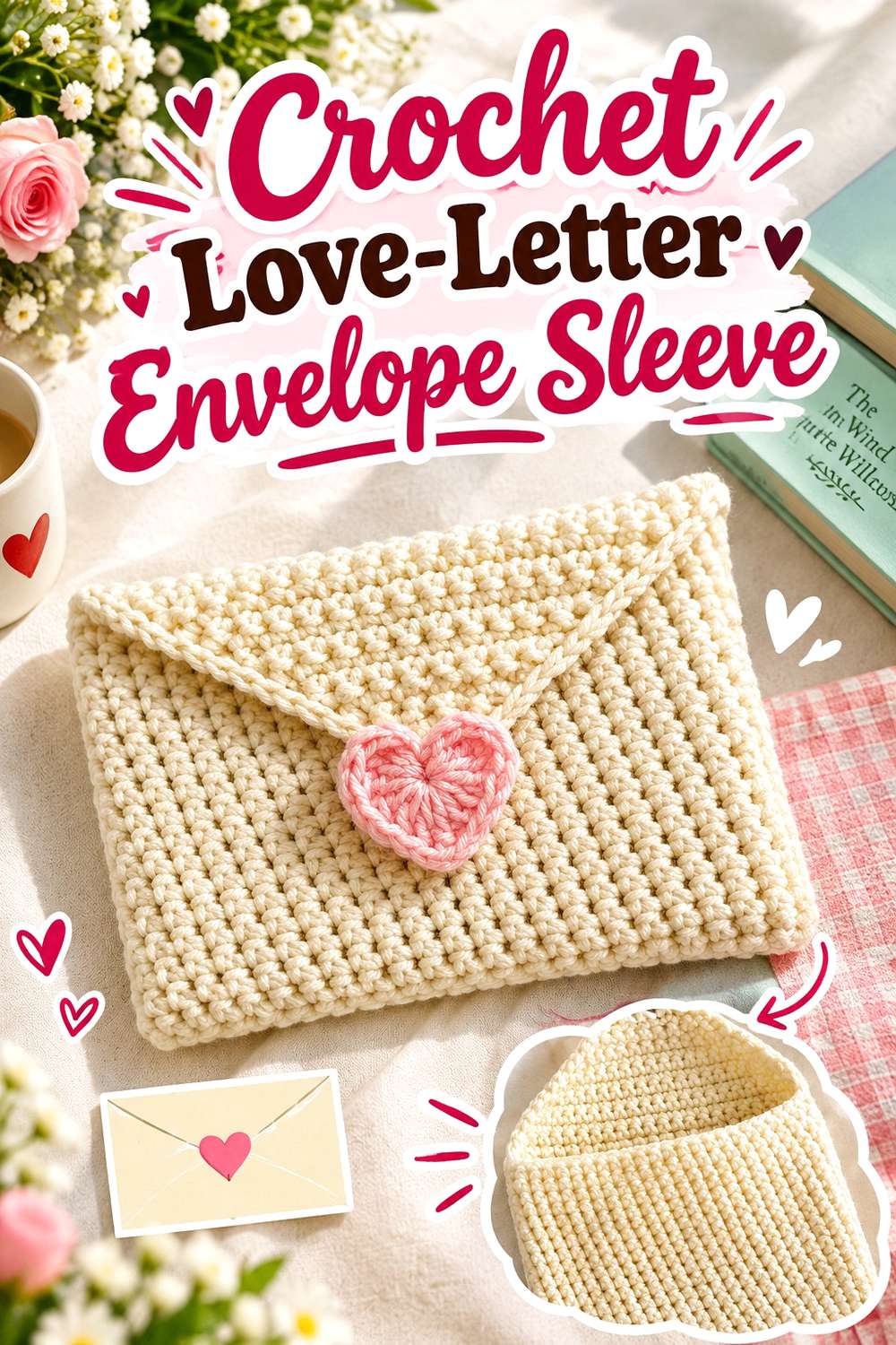 Crochet Love-Letter Envelope Sleeve