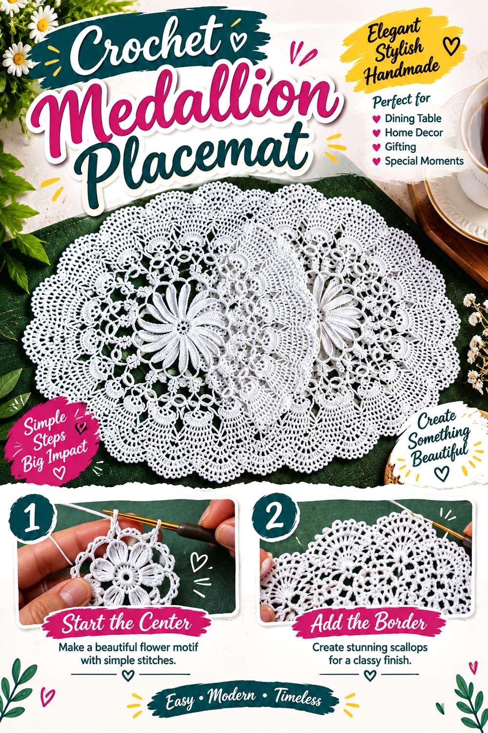 Crochet Medallion Placemat