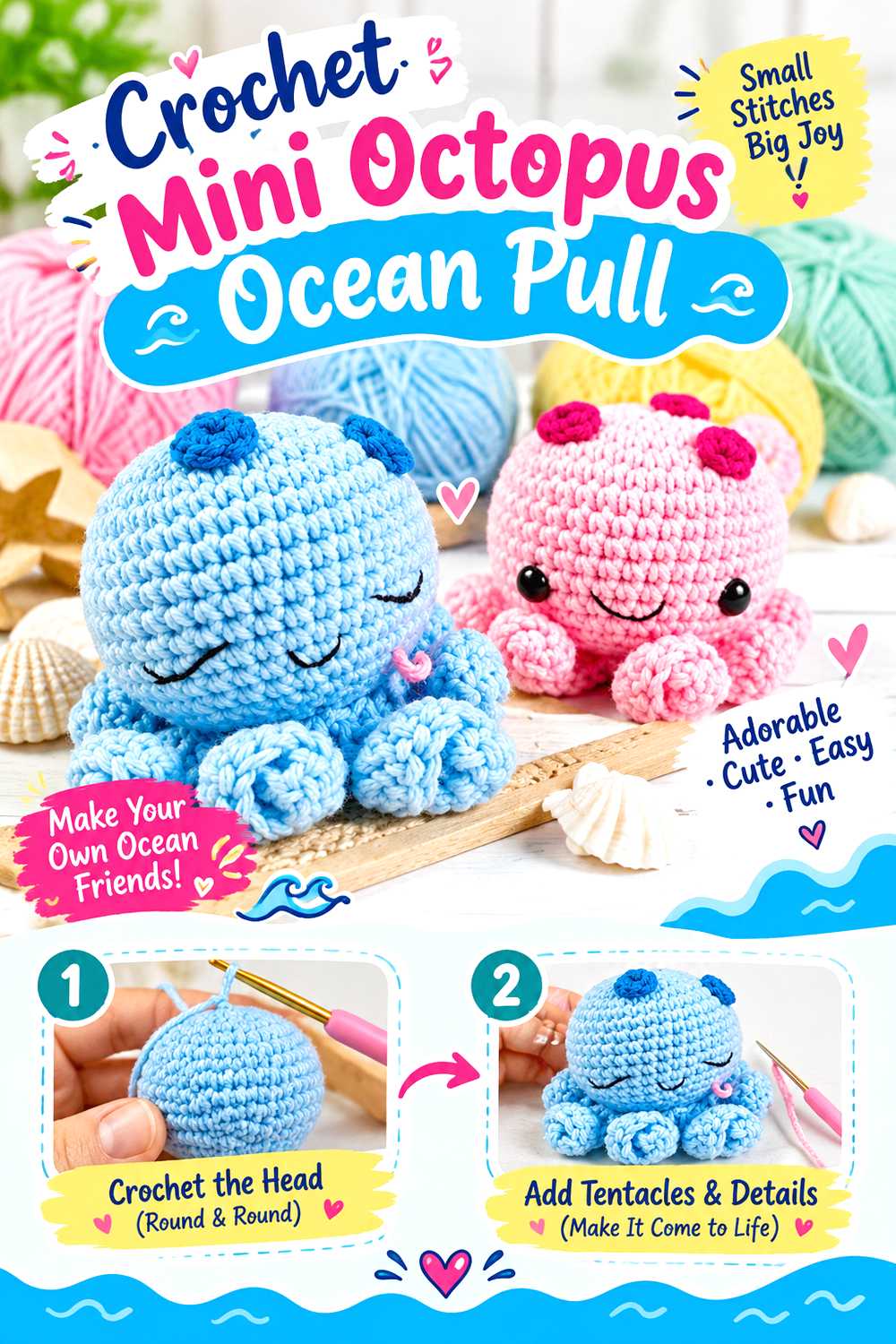 Crochet Mini Octopus Ocean Pull