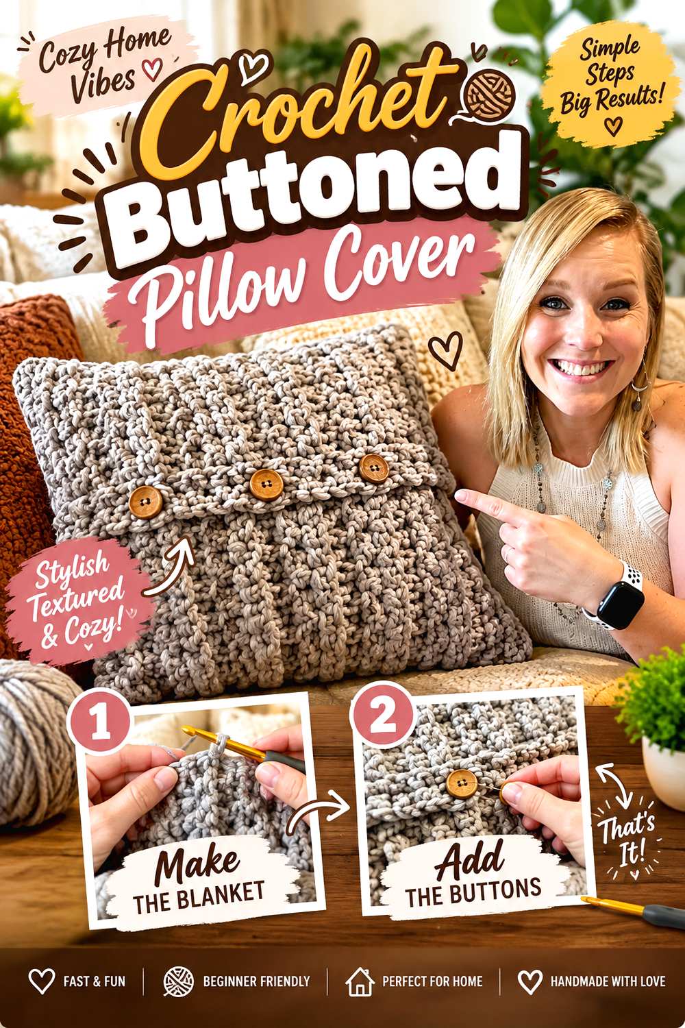 Crochet One Row Repeat Blanket