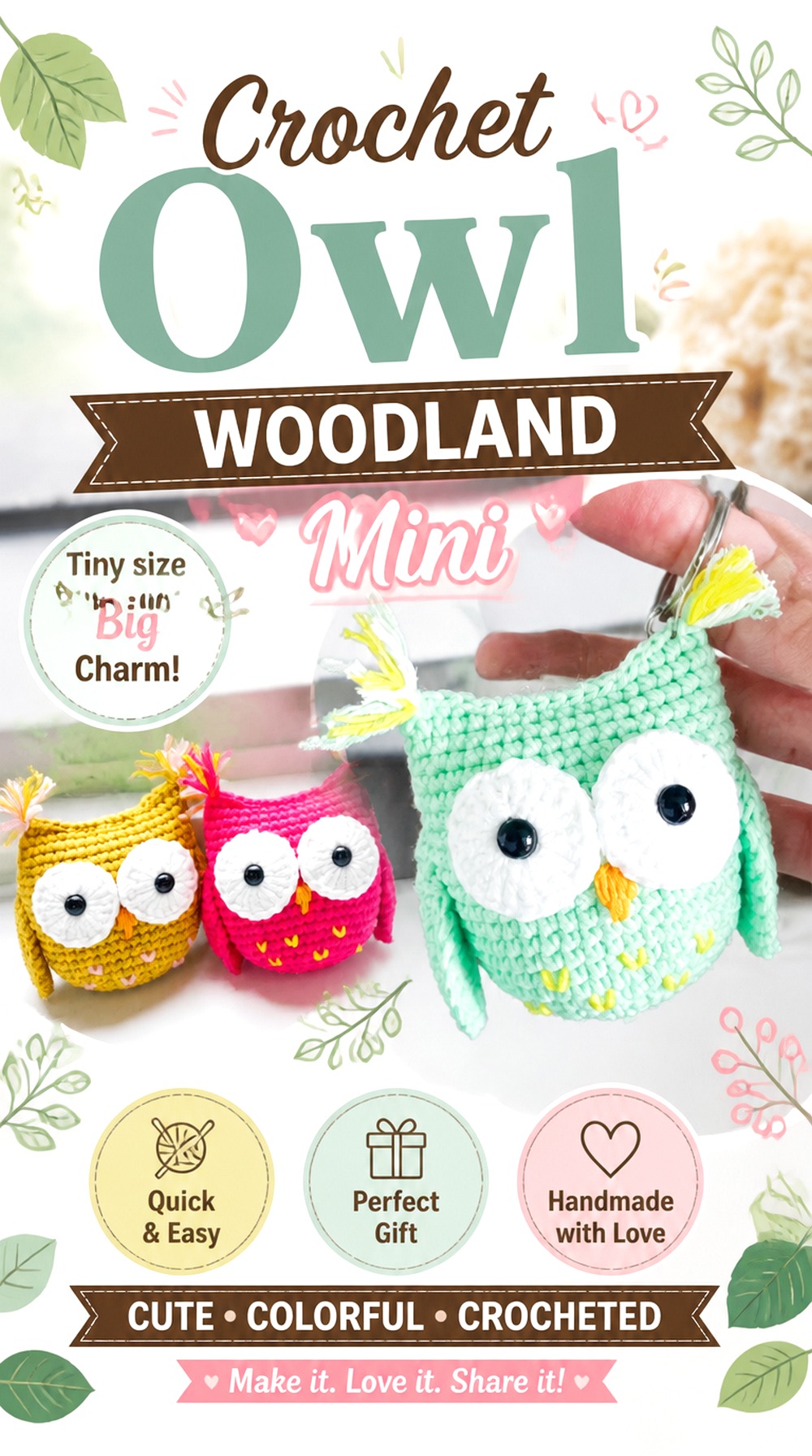 Crochet Owl Woodland Mini